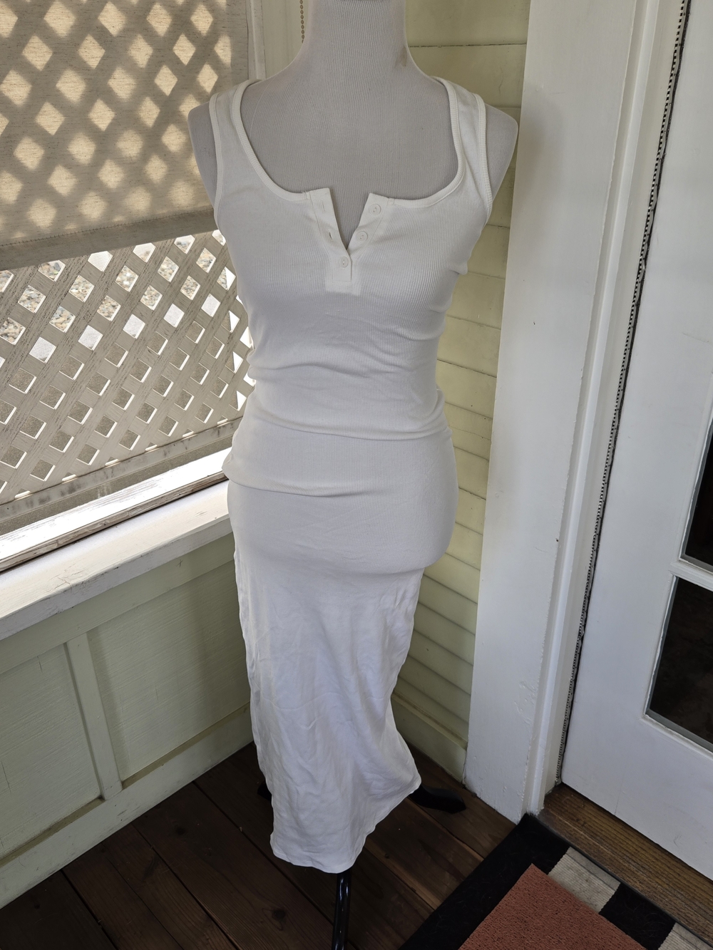 Bump·Biddy White Ribbed Tank Dress - Picture 3 of 5